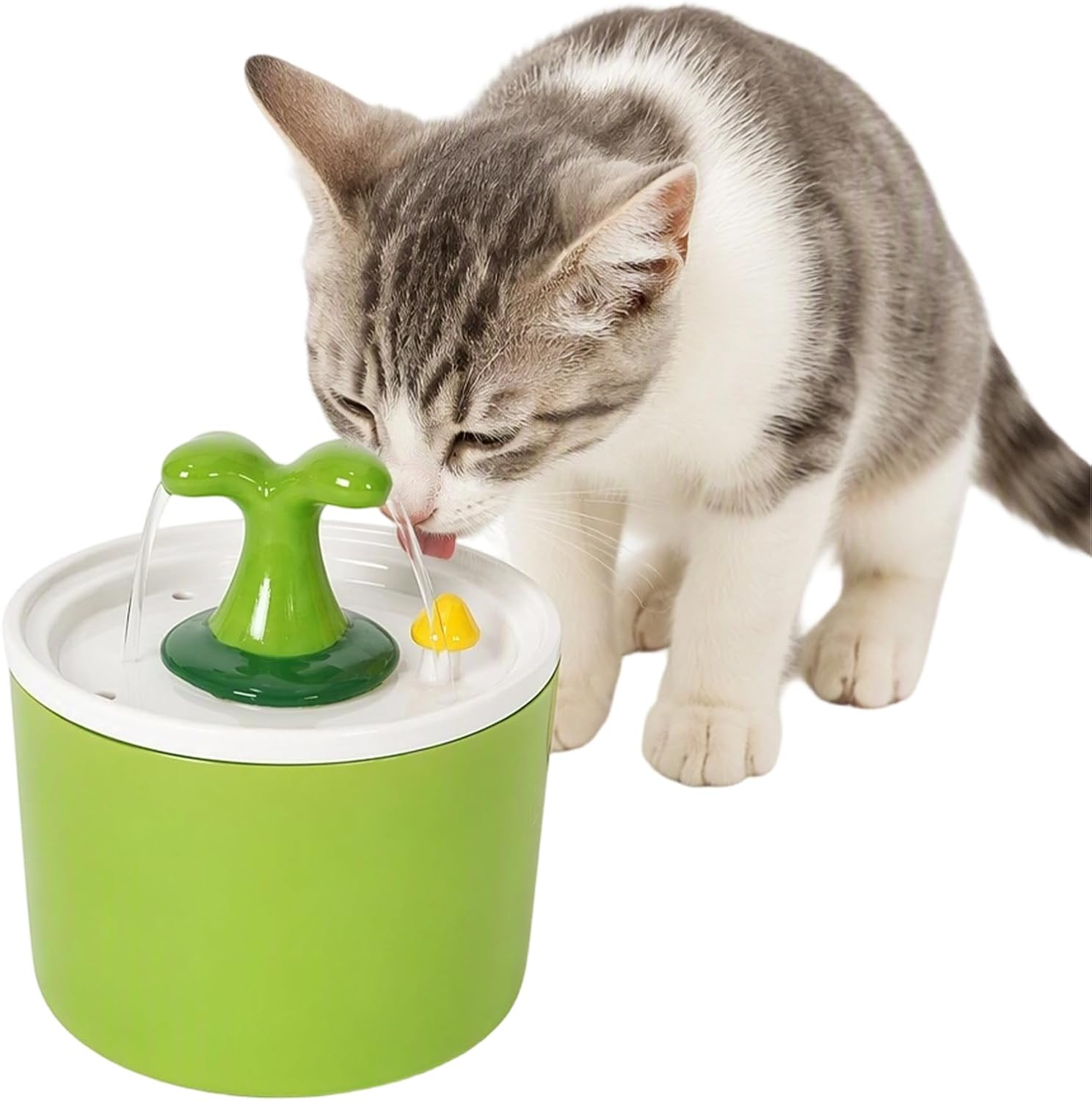 1L Trinkbrunnen für Katze, Niedlicher Keramik-Trinkbrunnen, Ultra Leise