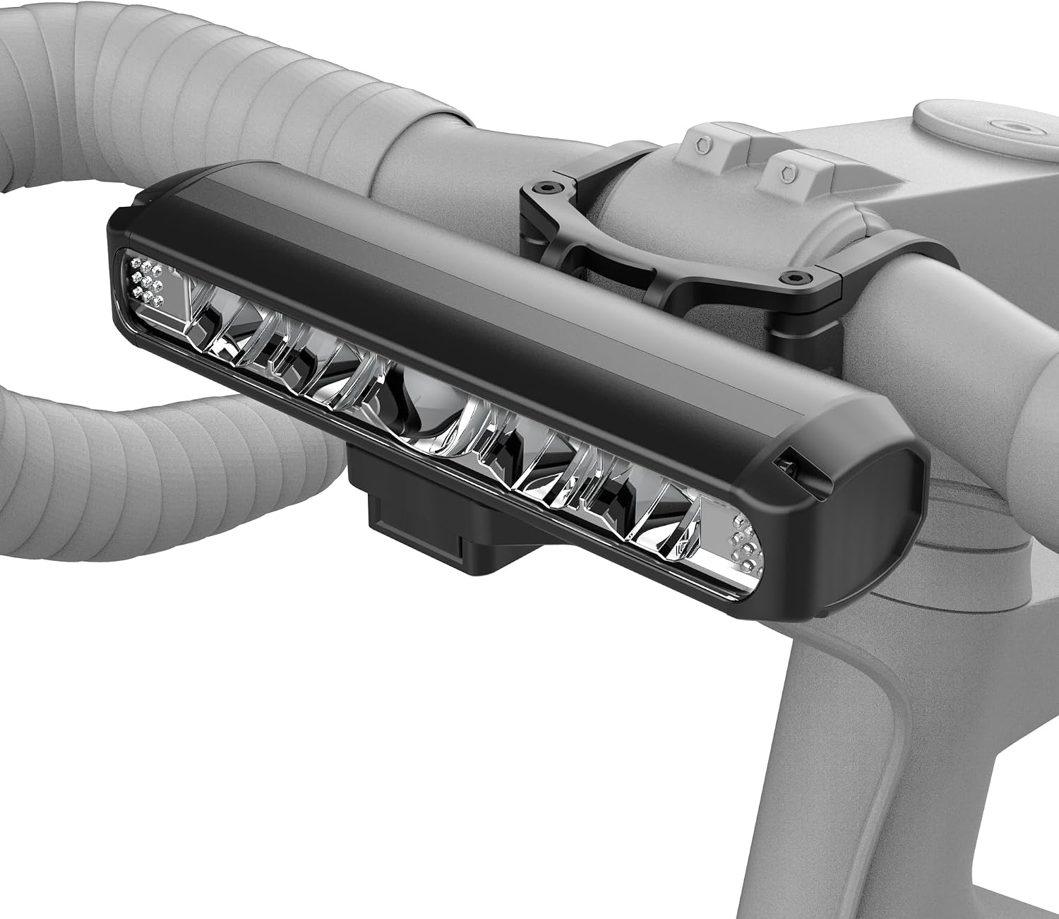 Fahrradlicht Vorne USB C Ladeanschluss 8000mah 2600 Lumens 5 LEDs 4-Lichtmodi LED Fahrradlich Vorne Einfache Installation Einstellbar Aluminium Fahrradbeleuchtung für Nacht Reiten (Schwarz-1)