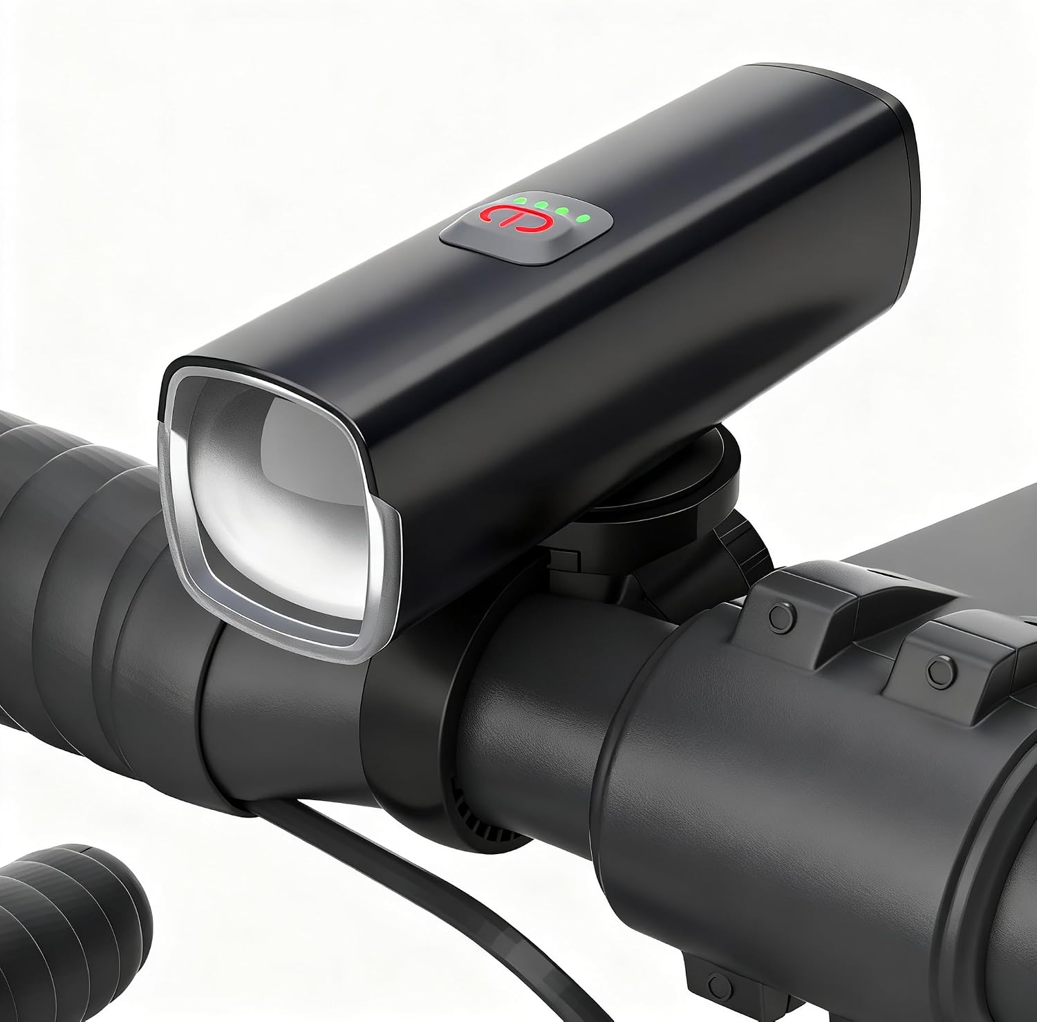 UPPEL Fahrradlicht Vorne StVZO-zugelassen 100LUX 2400Mah Led Frontlicht IPX5 Wasserdicht 3-Lichtmodi USB C Ladeanschluss Einfache Installation Aluminium Fahrradlampe für Nacht Reiten