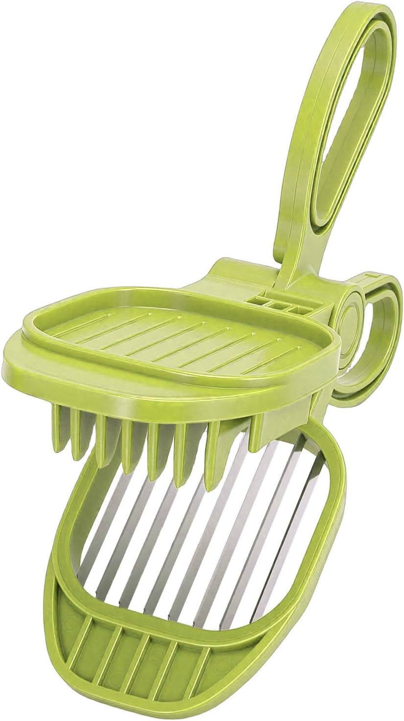 Haofy Bananenschneider, Schnellfrucht-Erdbeer-Eierschneider für Kiwi, Gurke, Pilz, Wurst, Küchenwerkzeug, Frühstück, Dessert, Vorbereitung, Schneide-Gadgets (Rot)