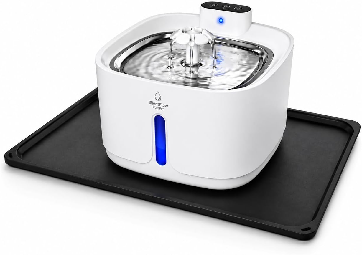 SilentFlow PurePet Katzenbrunnen kabellos 3,2 L mit Bewegungsmelder