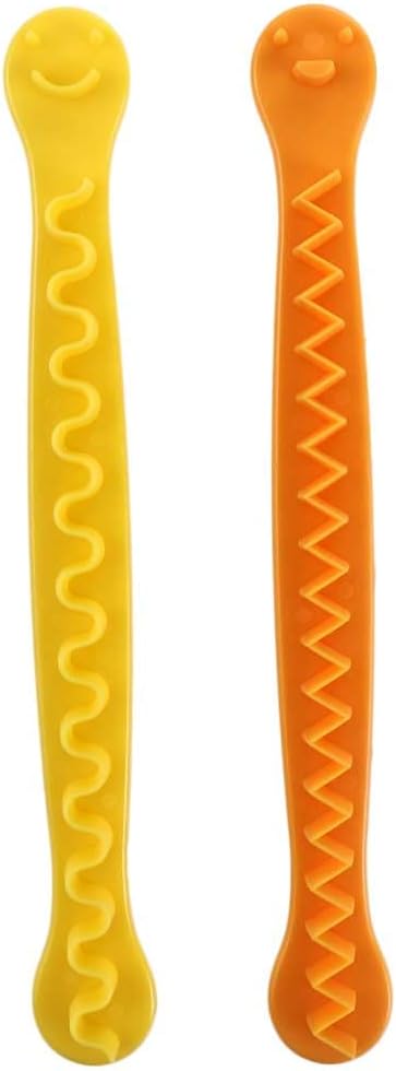 Fancy Cut Eierkocher Eierschneider Schnitzdraht Werkzeug für gekochte Eier mit Dreiecks- und Halbkreisdesign, 2-teiliges Set, Orange / Gelb (2 Stück)