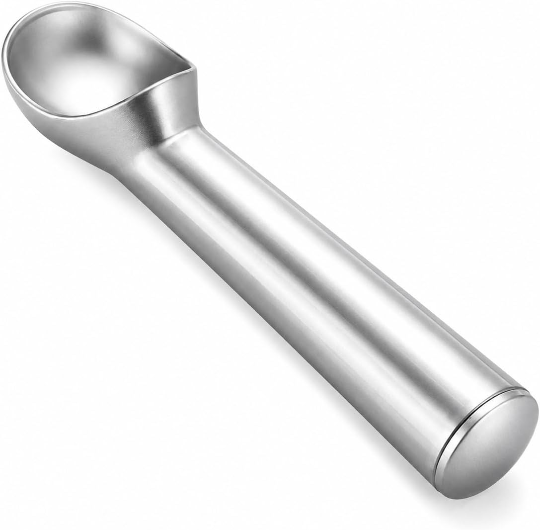 Eisportionierer Edelstahl, Eislöffel aus 304 Stahl, Silber, 1 Stück