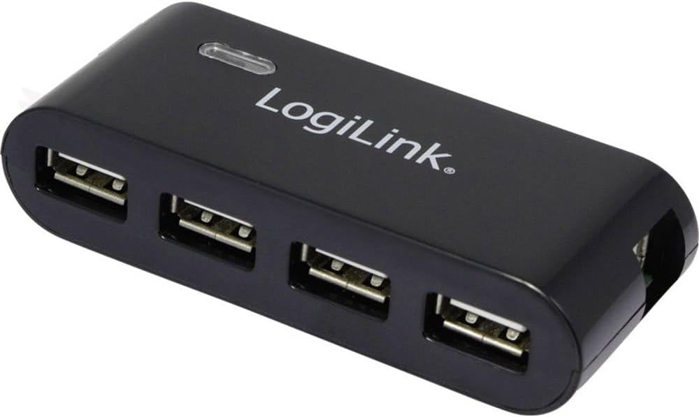 Logilink UA0085 4-Port Hub USB 2 mit Netzteil,schwarz
