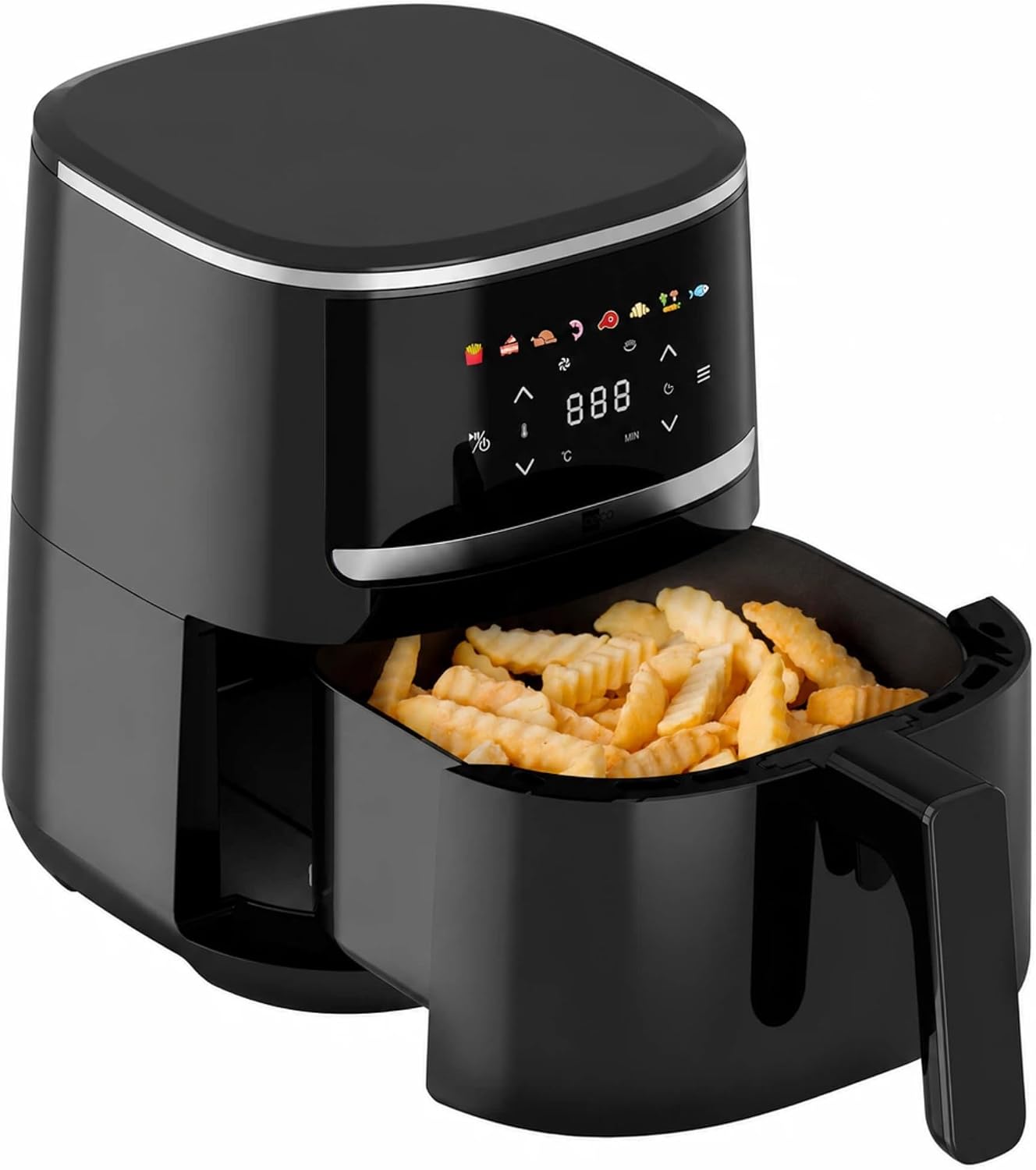 aeco Cube 2L Mini Airfryer Heißluftfritteuse BPA-frei 1150W Auto-Off