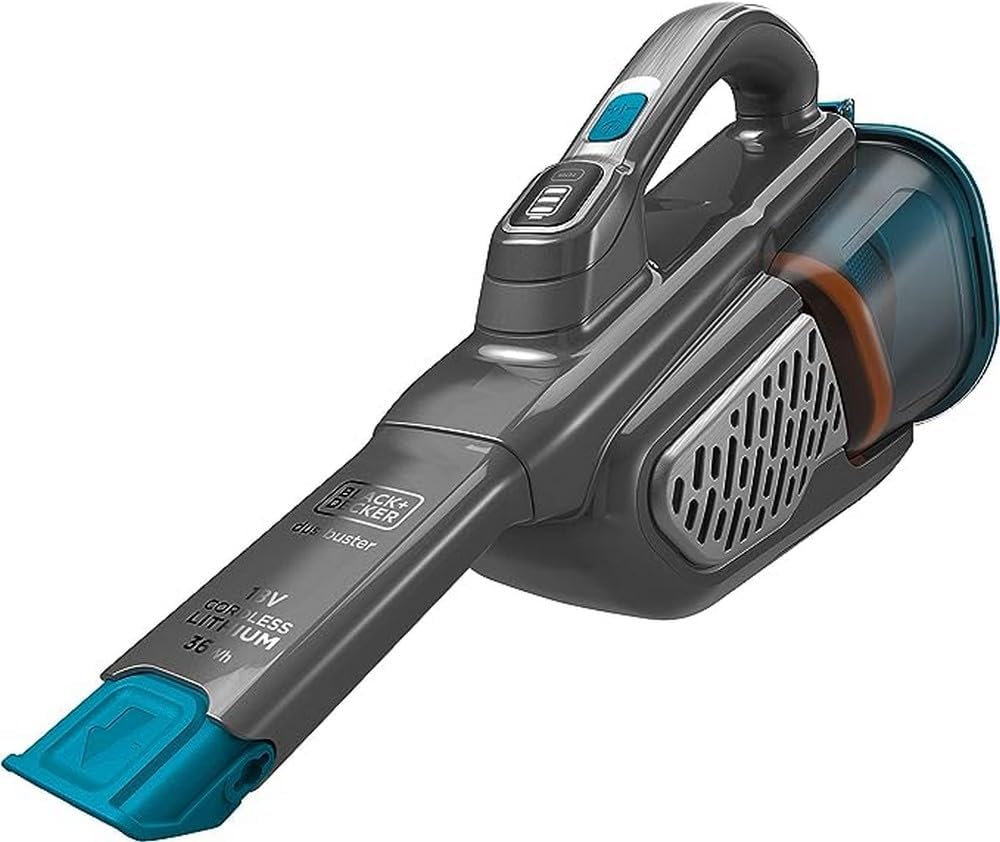 BLACK+DECKER 36 Wh / 18 V Akku-Handstaubsauger Dustbuster Smart tech (mit Cyclonic Action & Zwei Saugstufen, integrierte ausziehbare Fugendüse, inkl. Ladestation mit Wandhalterung) BHHV520BF