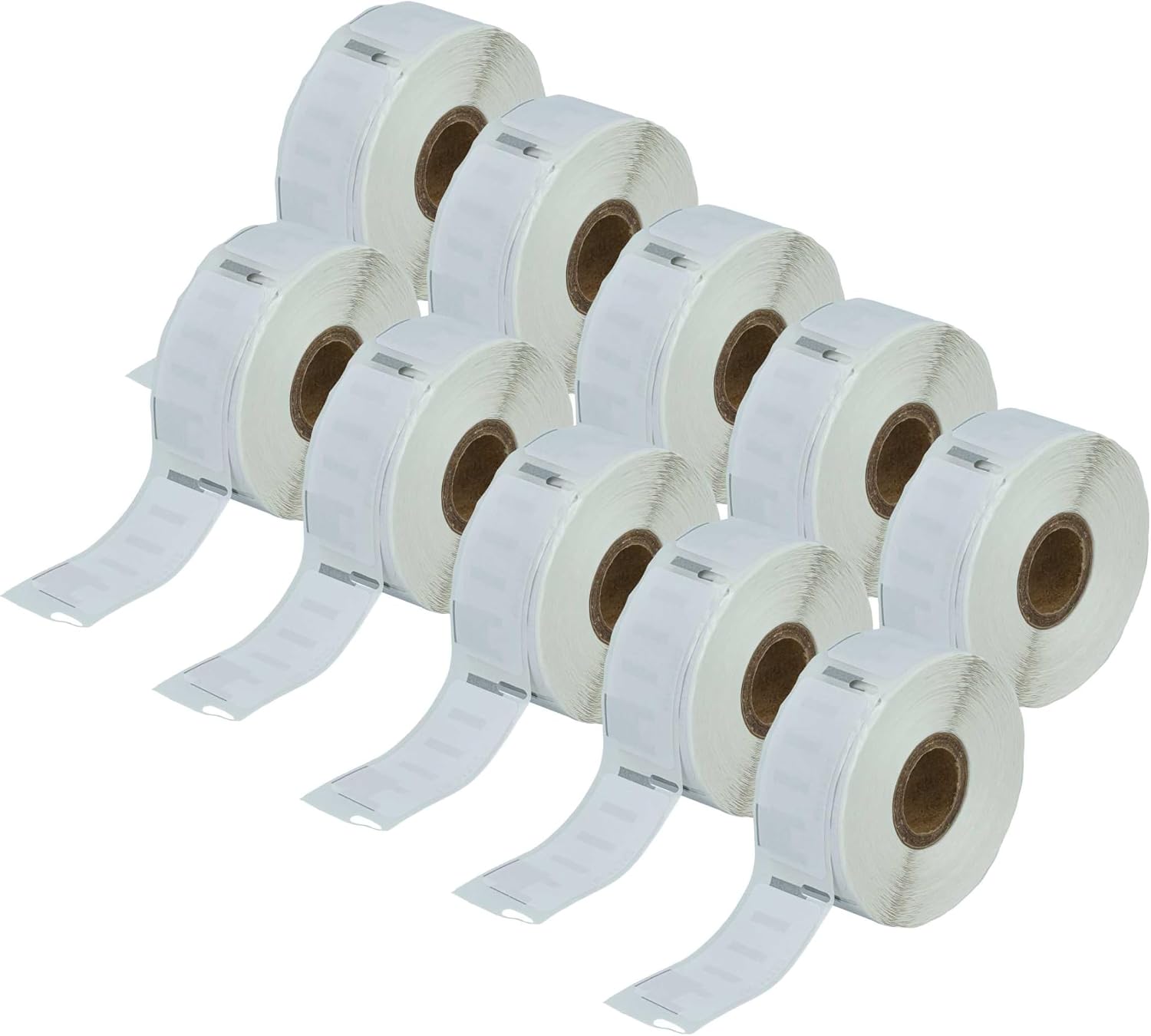 vhbw 10x Etiketten-Rolle 25mm x 54mm (500 Etiketten) kompatibel mit Seiko Smart Label Printer SLP620, SLP650 Etiketten-Drucker Weiß