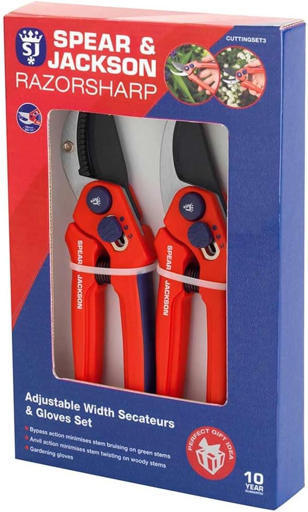 Spear & Jackson CUTTINGSET8 Traditionelles Bypass- und Amboss-Gartenscheren-Set