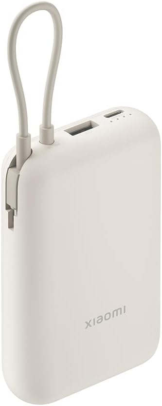 Xiaomi 22,5W Power Bank 10.000mAh, USB-C Kabel, Schnellladen, Tan