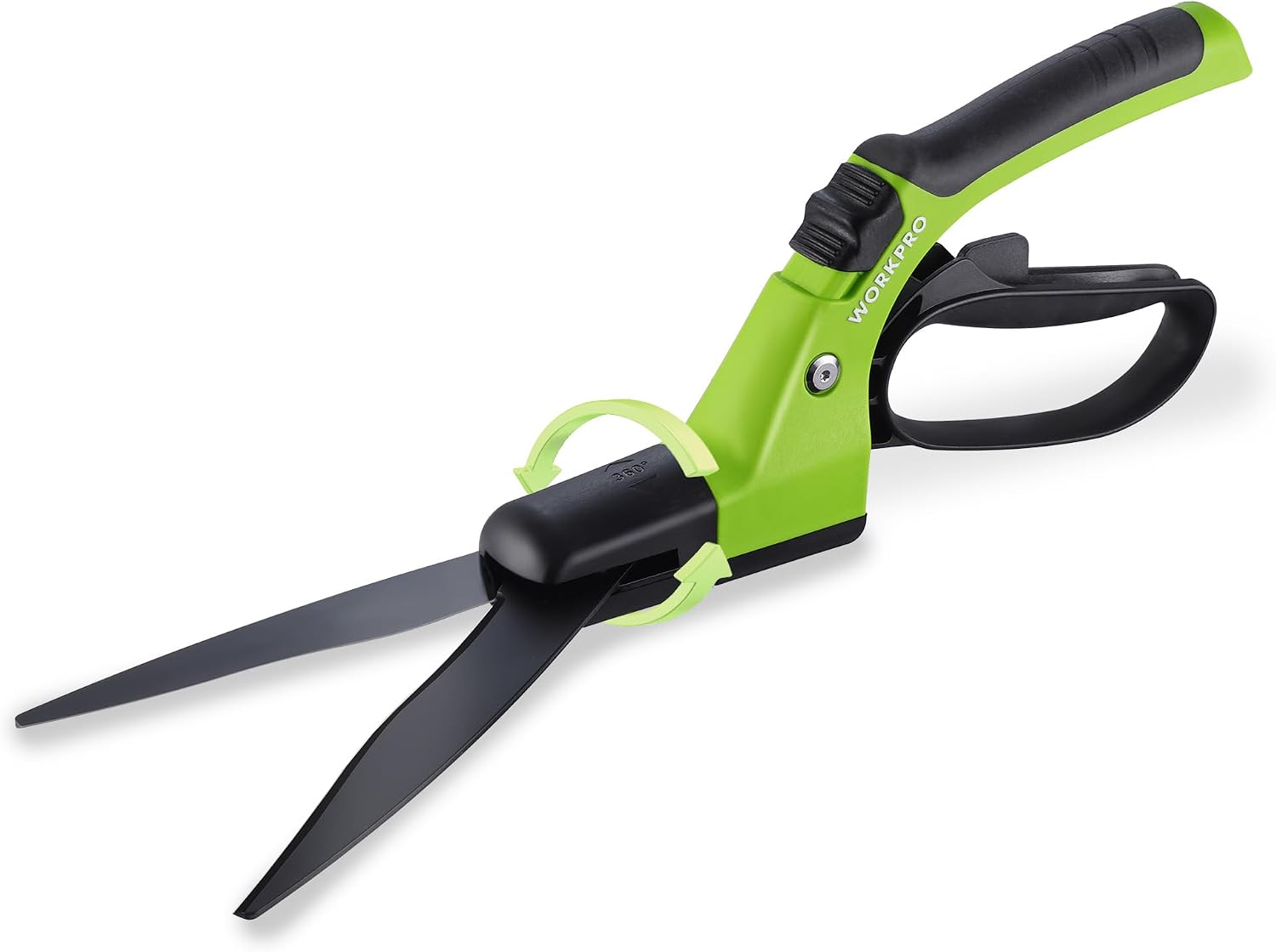 WORKPRO 360° Drehbare Grasschere mit Federmechanismus 39cm