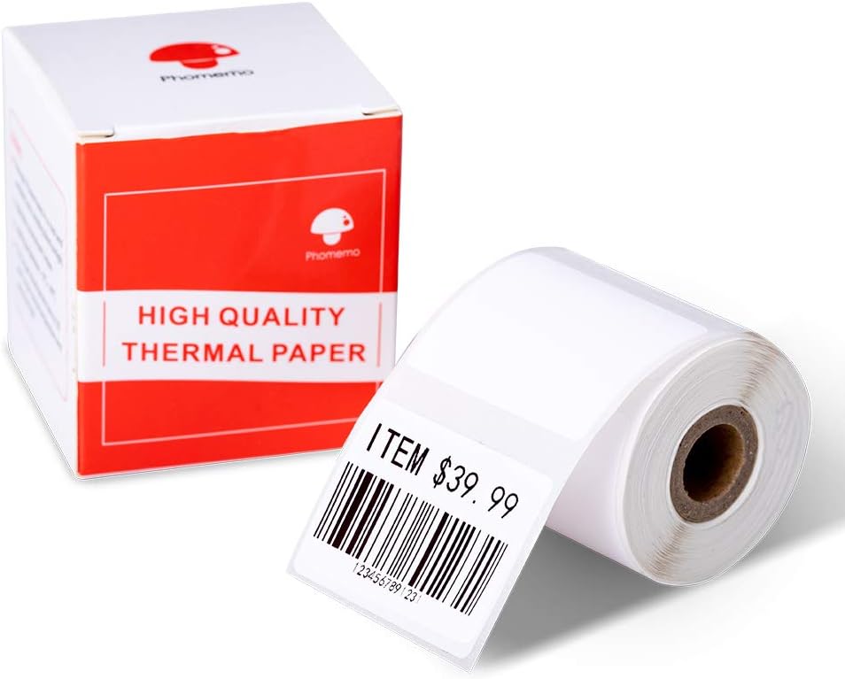 Phomemo 3 Pcs 30x20mm Mini-Thermoetiketten für M110 M220 M120 Weiß