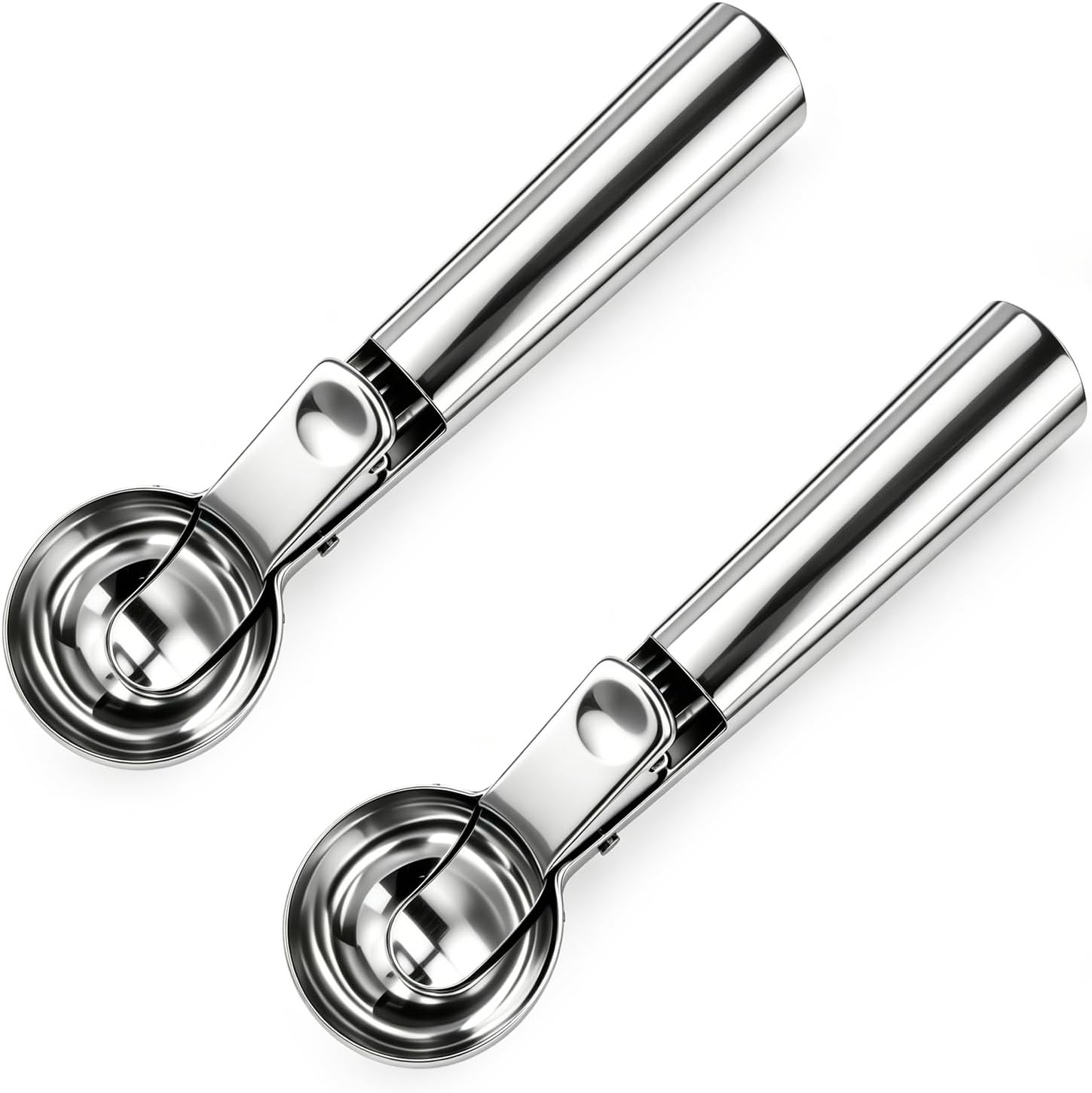 2 PCS Gourmet Eisportionierer 18 cm,Eislöffel mit Auswerfer,Eiskugelportionierer,geeignet zum Portionieren von Eiscreme,liegt angenehm in der Hand und erfordert nur minimalen Kraftaufwand.
