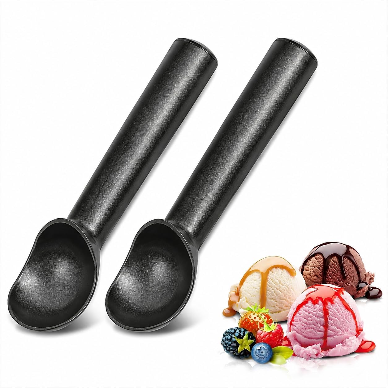 2PCS Eisportionierer Eislöffel Portionierer, Gefrierbeständiger Eisportionierer, Eiskugelportionierer Mit Ergonomischem Griff, Eislöffel Für Gleichmäßige Kugeln Bei Eiscreme, Sorbet Und Gefrorenen