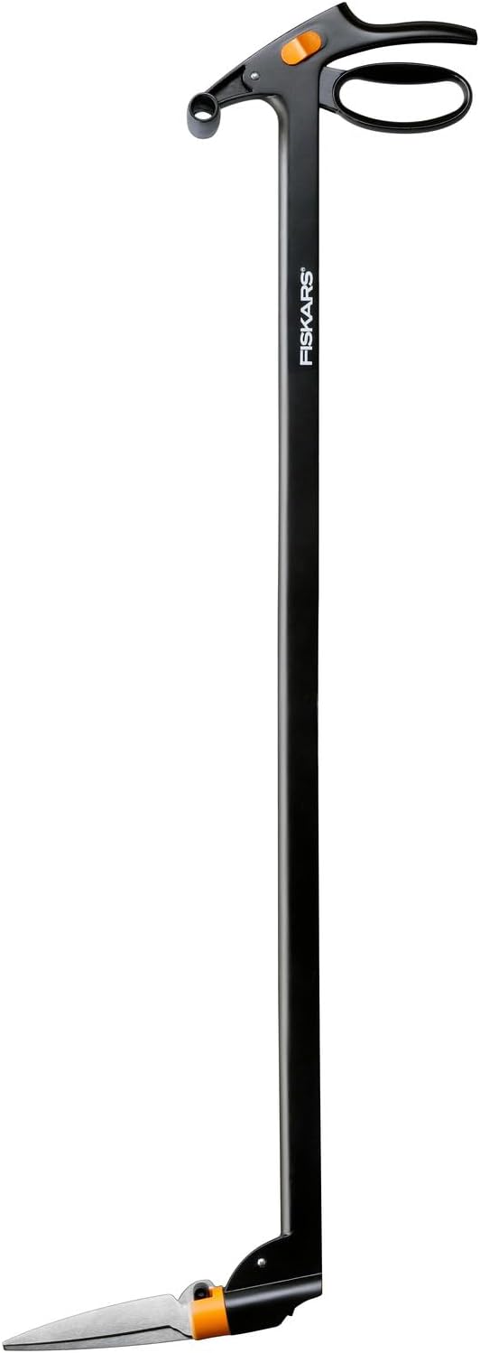 Fiskars Rasenkantenschere mit Stiel, Mit Servo-System, Länge: 100 cm