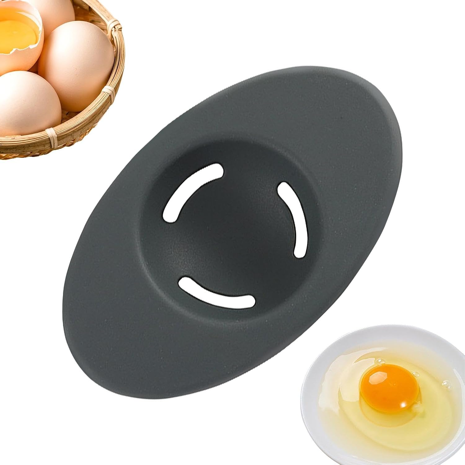Eiertrenner für rohe Eier – Eigelb-Sieb Teiler – Kleine Lebensmittel Silikon Ei Weiß Separator, Eigelbentferner Eierausdreher Küchenhelfer für Zuhause Kochen Backen
