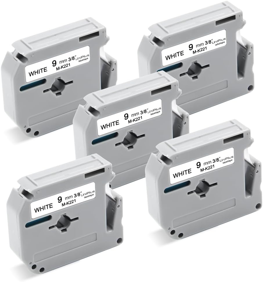 UniPlus 3x Kompatibel Schriftband Ersatz für Brother MK231 M-K231 M-K231BZ Nicht-Laminiertes Etikettenband Schwarz auf Weiß für PT-65 PT-80 PT-75 PT-55 PT-85 PT-90 PT-110, 12mm x 8m