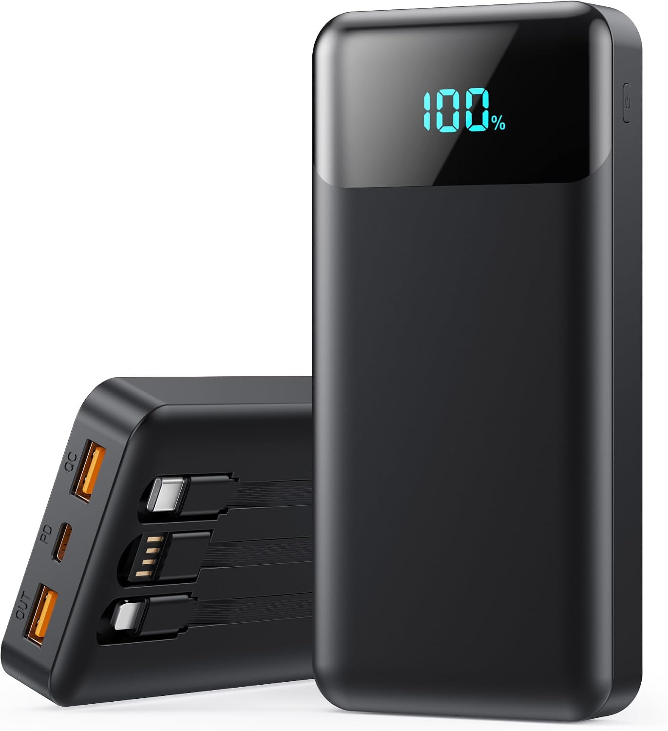 Power Bank USB C 5000mAh, Mini Powerbank Klein Aber Stark 15W PD 3.0 Schnelles Aufladen Tragbares Externer Akku mit LED Display Kompatibel mit iPhone 18/17/16/15, Samsung S25/24, Android Telefone