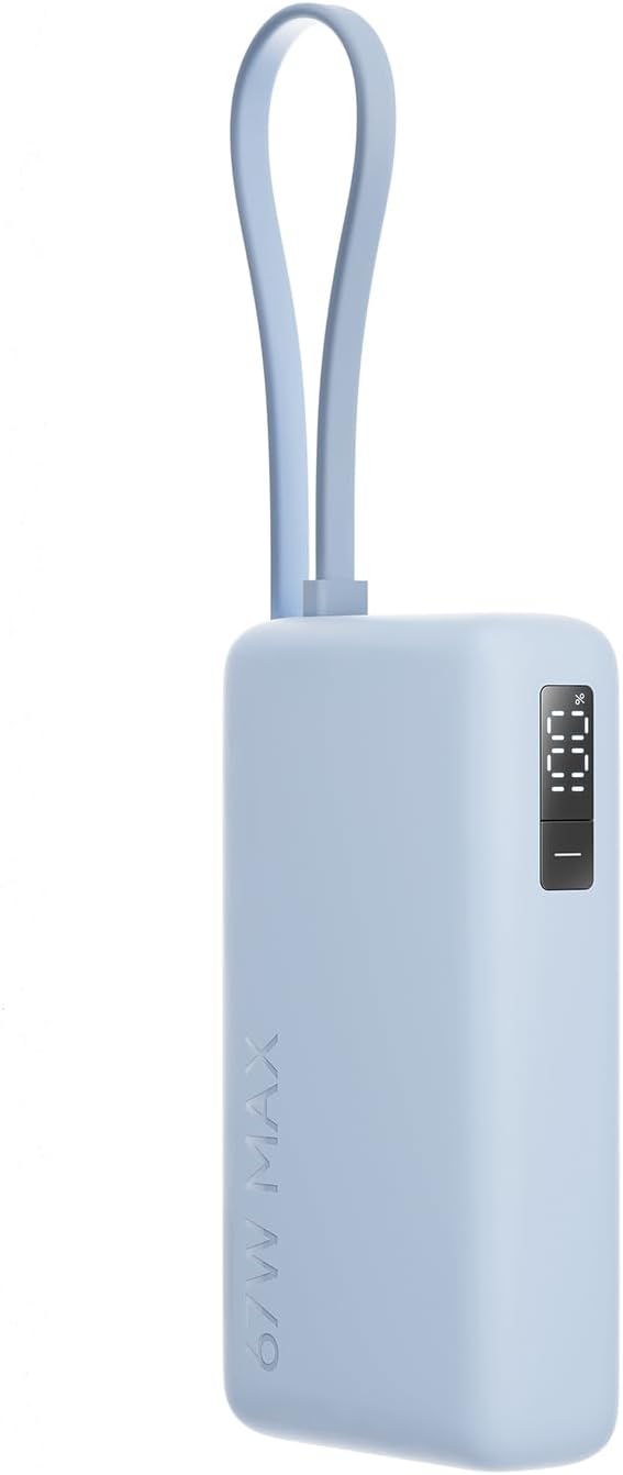 Xiaomi 67W Power Bank 20.000mAh mit USB-C Kabel, Tragbares Ladegerät, Blau