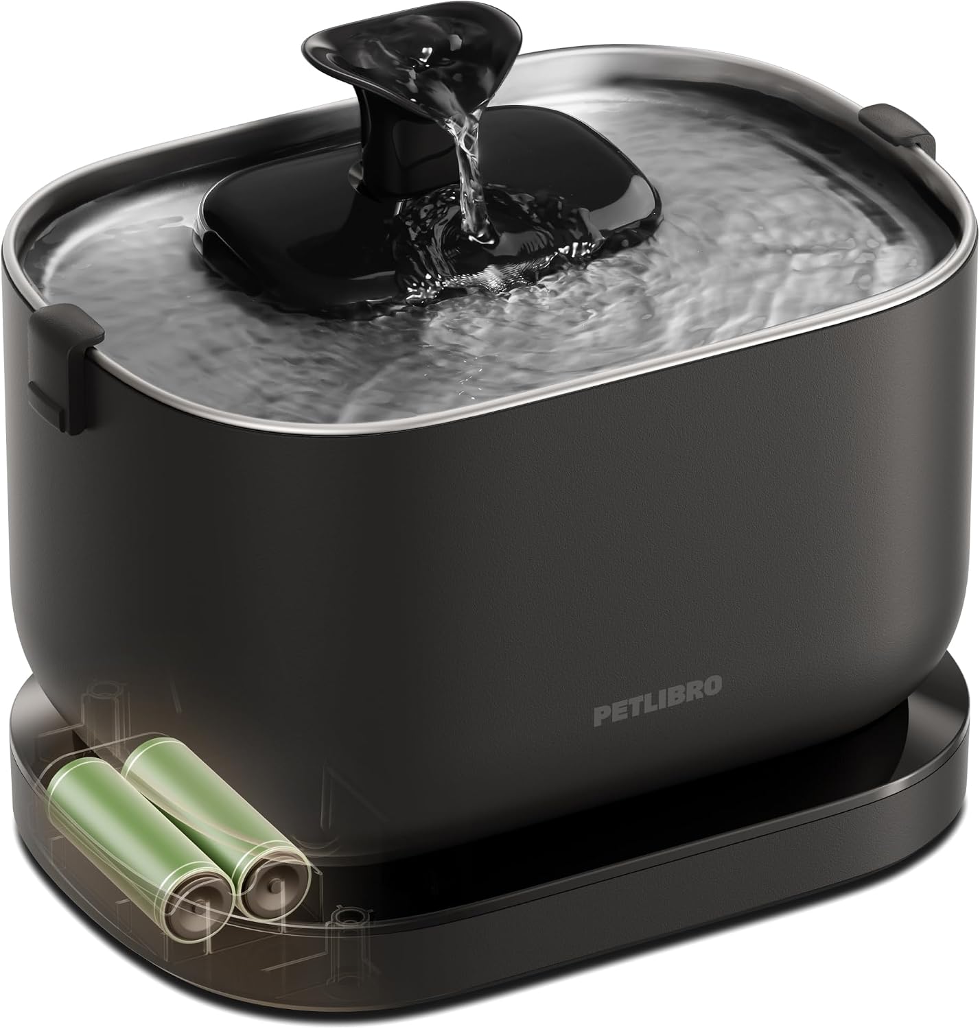 PETLIBRO Katzenbrunnen Kabellos mit Bewegungsmelder Dockstream Trinkbrunnen für Katze Kabellos, Batteriebetrieben Katzen Trinkbrunnen mit Akku 5000mAh, 23dB Ultraleise, Einfache Reinigung, BPA-frei