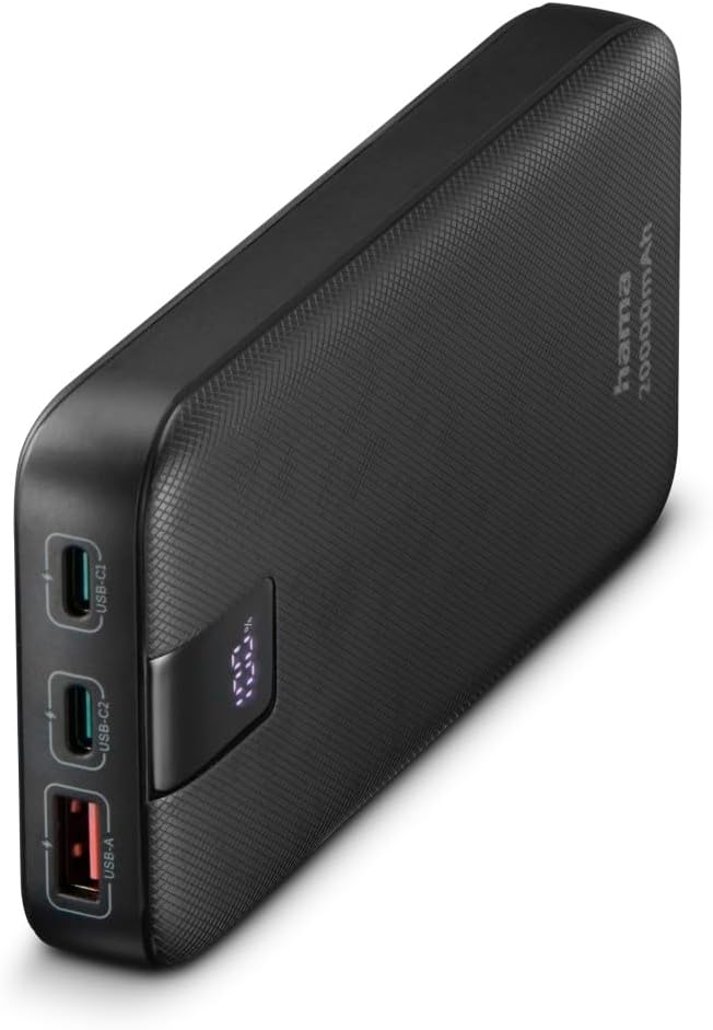 Hama Power Bank 20000 mAh, externer Akku, 2X USB C + 1x USB A, schnellladen