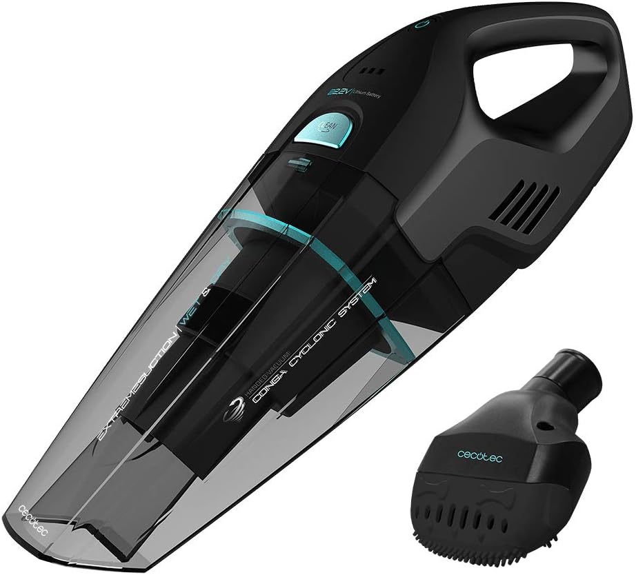 Cecotec Akku-Handstaubsauger Conga Immortal 22,2 Animal Hand X-Treme. 150W, 10kPa, 22,2 V Lithium-Ionen-Akku, Saugt Feststoffe und Flüssigkeiten, Hochleistungsfilter, Tierhaaraufsatz