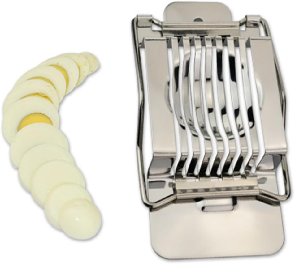Käseschneider aus Edelstahl Eierschneider mit Schneidedrähten Eierwürfelschneider Schneidemaschine für Eier Obst und Käse und Langlebig