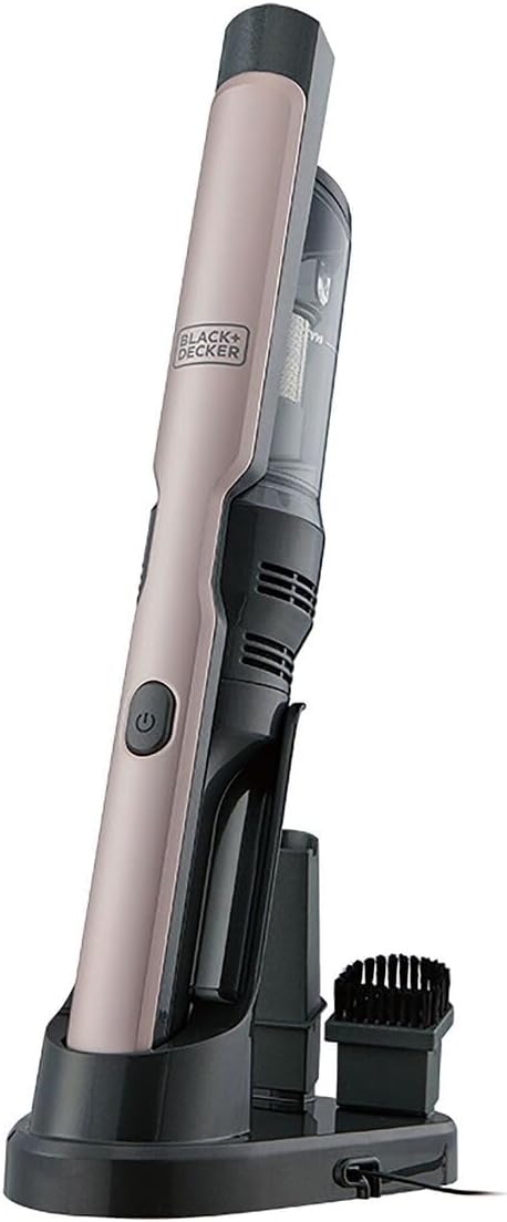 BLACK+DECKER Dustbuster Slim DVC320BRG (12V Akku Handstaubsauger im Super Slim Design, kabellos, moderner Digitalmotor, 2 Saugstufen, inkl. Ladestation, Fugendüse & Polsterbürste), Roségold