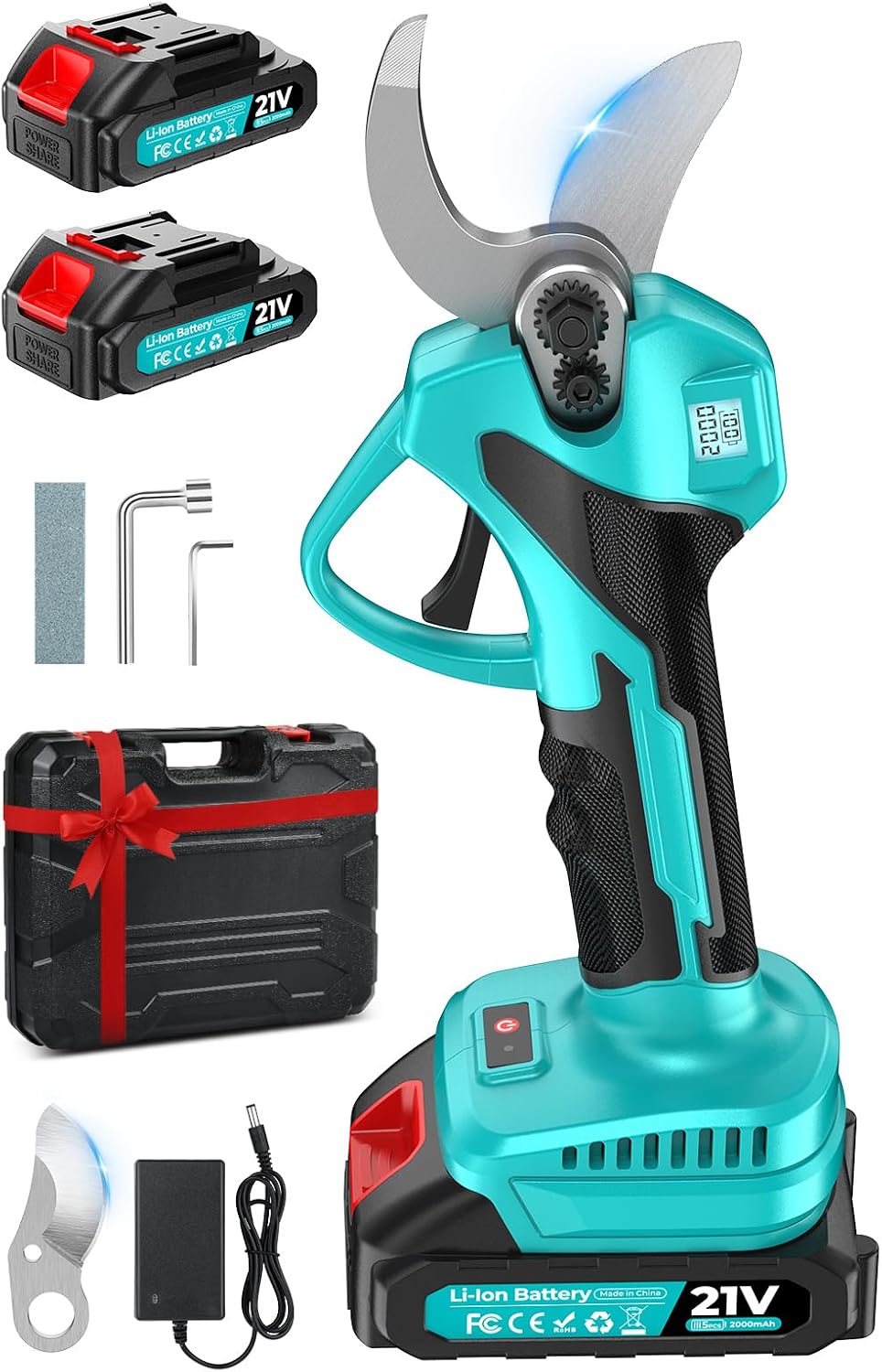 Akku-Astschere Professionelle Passend für Makita Akku bis 33mm Aststärke, Bypass-Klingen, Sicherheitsschalter, Softgrip. Akku Gartenschere für Schneiden von Zweigen, Trieben