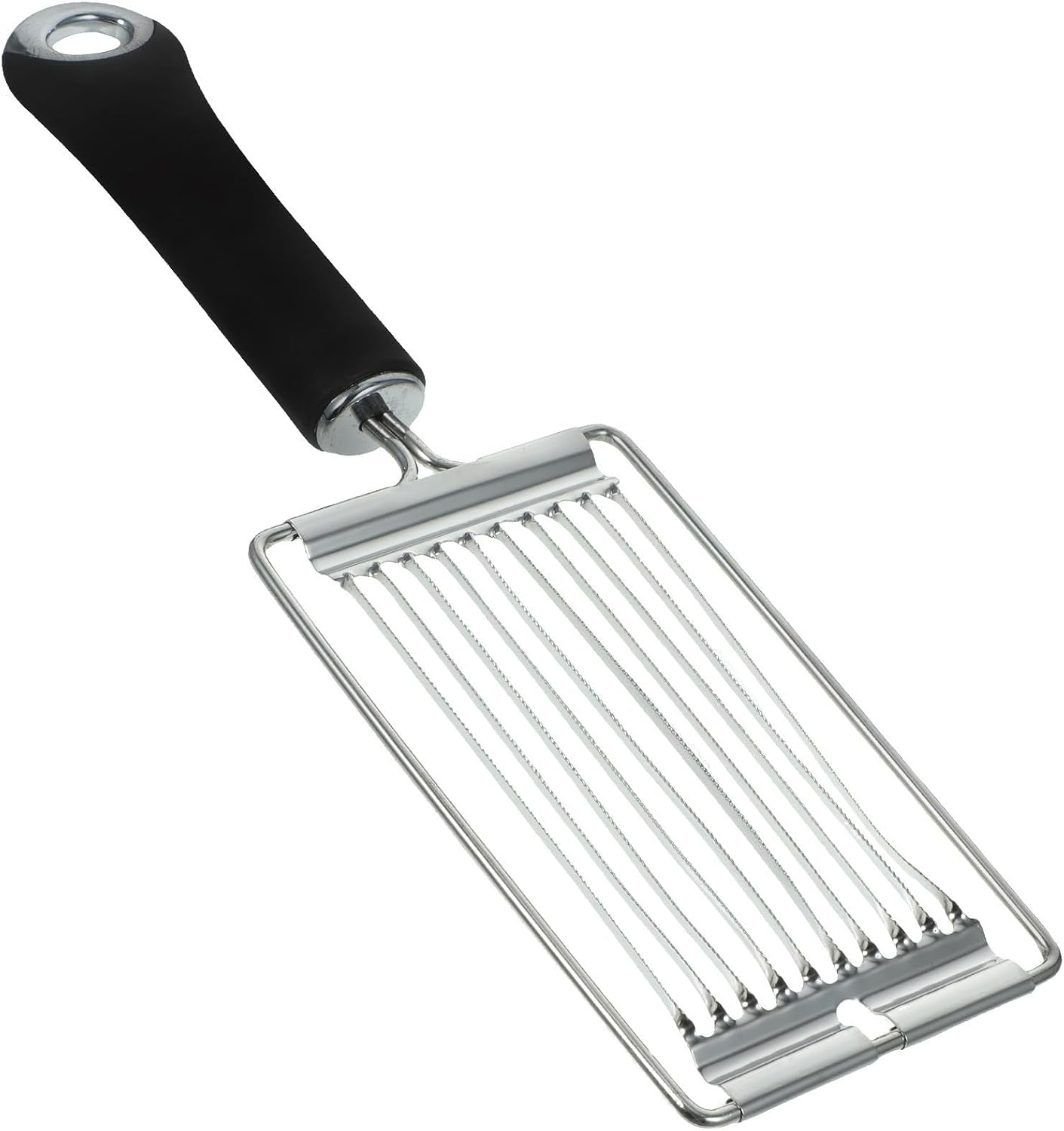 Eierschneider und Einfacher Reinigung und Tomatenschneider aus Edelstahl mit Tragbarem Design Zufälliger Stil für Küche und Hausgebrauch