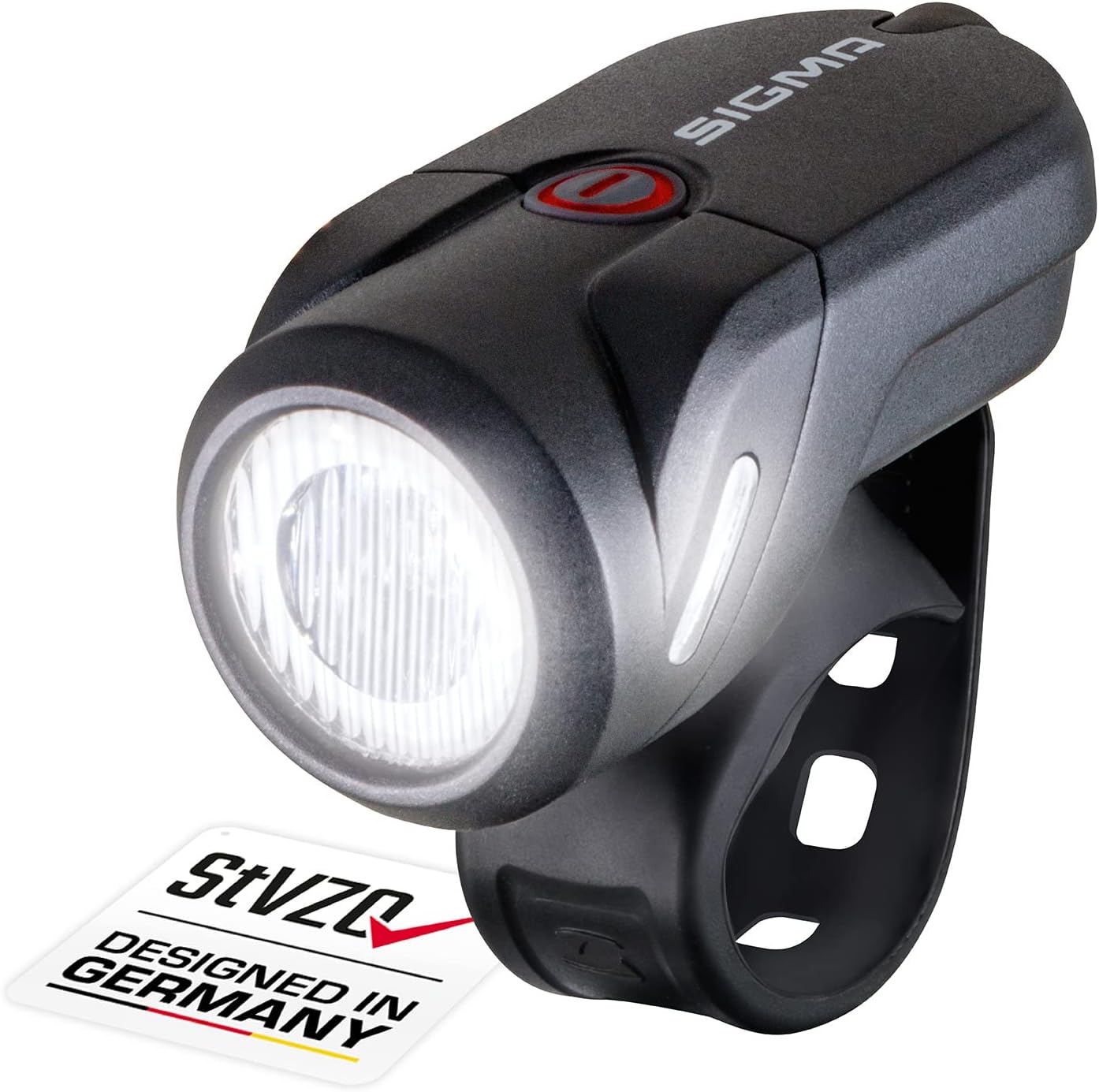 SIGMA Aura 35 | LED Fahrradlicht mit 35 LUX | StVZO zugelassenes, akkubetriebenes Vorderlicht | 2 Leuchtmodi | wetterfestes & wiederaufladbares Frontlicht