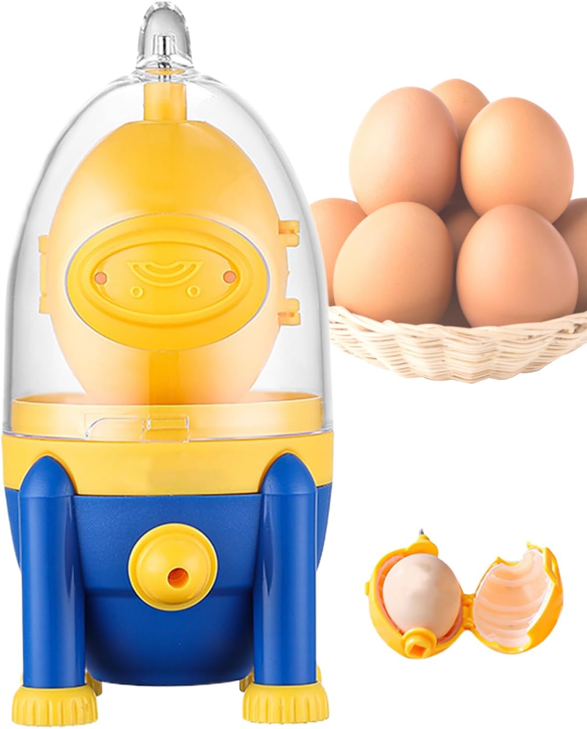 Eierschleuder - Eierschneider | Ëgg Cracker Tool | Eierschalenöffner | Mit Kordelzug, effizientes multifunktionales Küchengerät für das Frühstück zu Hause, für die Zubereitung von Familienmahlzeiten,