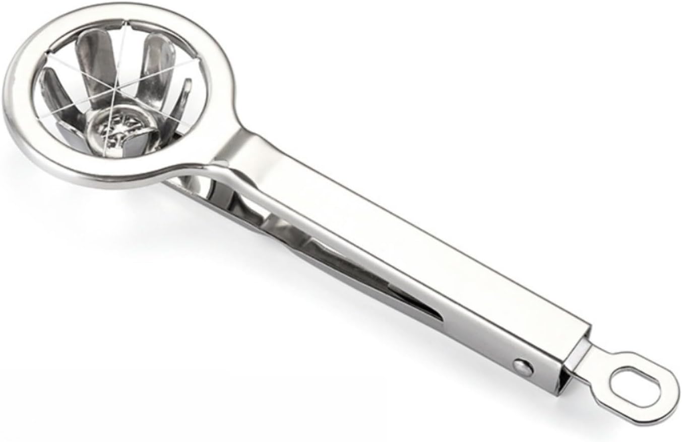 Eierschneider aus Edelstahl 304 für hartgekochte Eier, Silber
