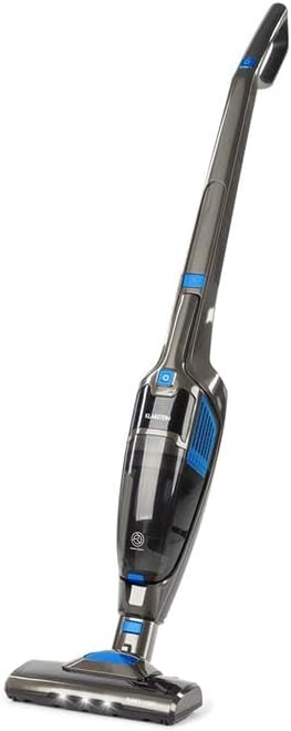Klarstein TurboHybrid Zyklon Staubsauger, Akku Staubsauger, Kabellos für 50min Betriebsdauer (2 Saugstufen, Handstaubsauger, platzsparend, Li-Ion anthrazit-blau