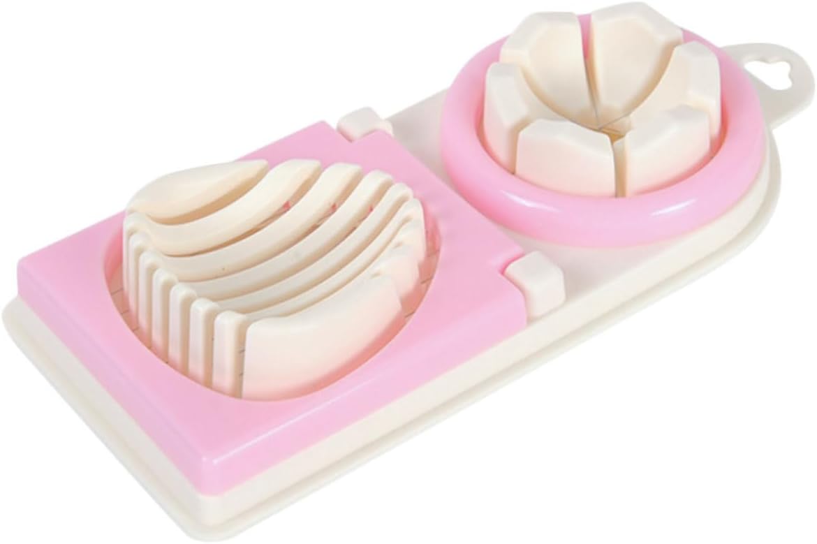 Eierschneider für Gekochte Eier mit Edelstahlklingen, Rosa