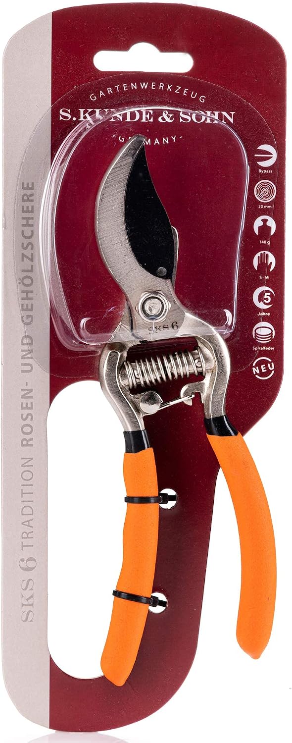 S. Kunde & Sohn Germany SKS 6 Tradition Gartenschere/Beschichtet, Orange/Original Testergebnis 07/2017"Selbst ist der Mann SEHR GUT