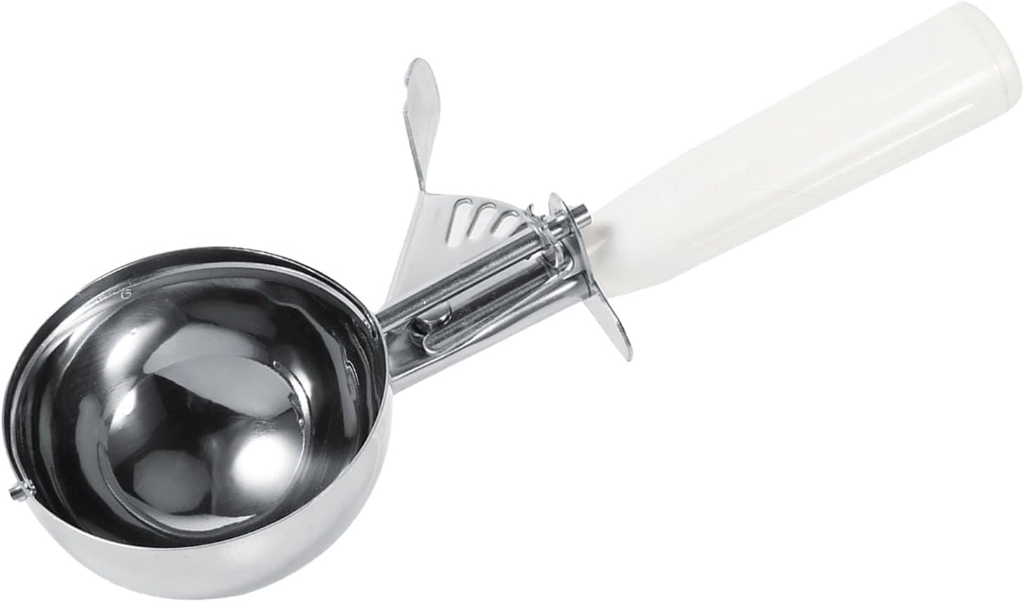 SUNGOOYUE Eisportionierer aus Edelstahl mit Einfachem Auslöser, 140 Ml, Fruchtschaufel, Löffel mit Kunststoffgriff, 5,5 Cm Entriegelungshebel für Eis, Keksteig, Kartoffelpüree, Zuhause, Café (,7 cm)