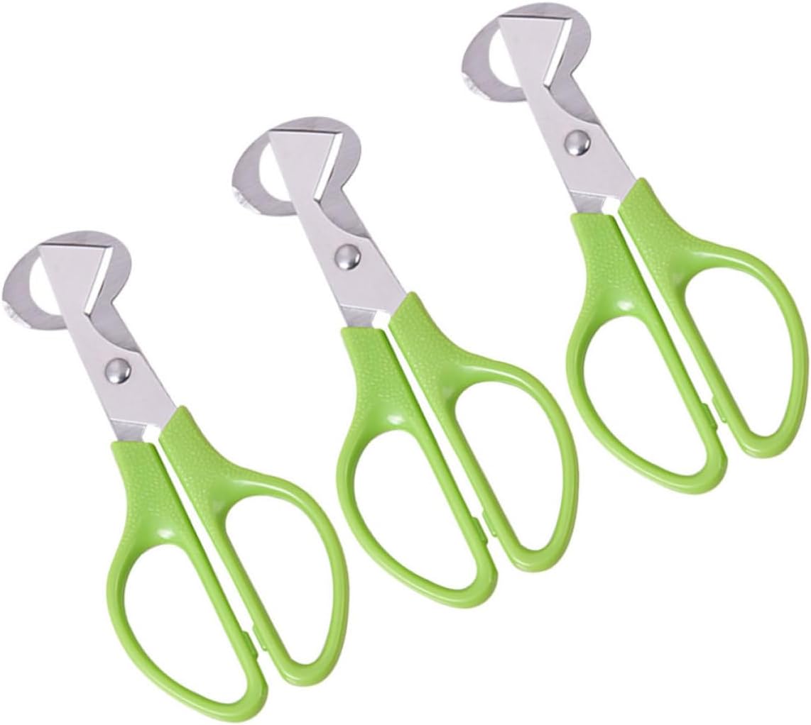 IMIKEYA 3 Stück Eierscheren aus Edelstahl und Abs mit Ergonomischem Design Multipurpose Eierschneider für Zuhause und Party in Grün