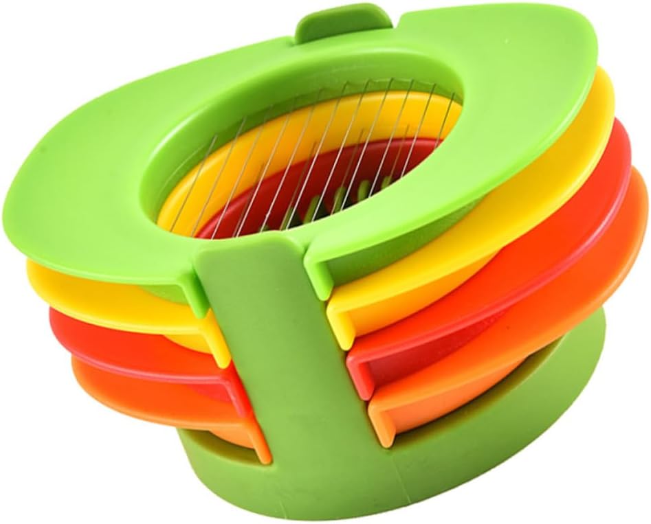 TOYANDONA Eierschneider Aus Edelstahl 4-in-1 Multifunktions Eierschneider Mit Basishalter Für Sicheres Schneiden Eierteiler Und Eiertrenner Für Küche Und Buffet
