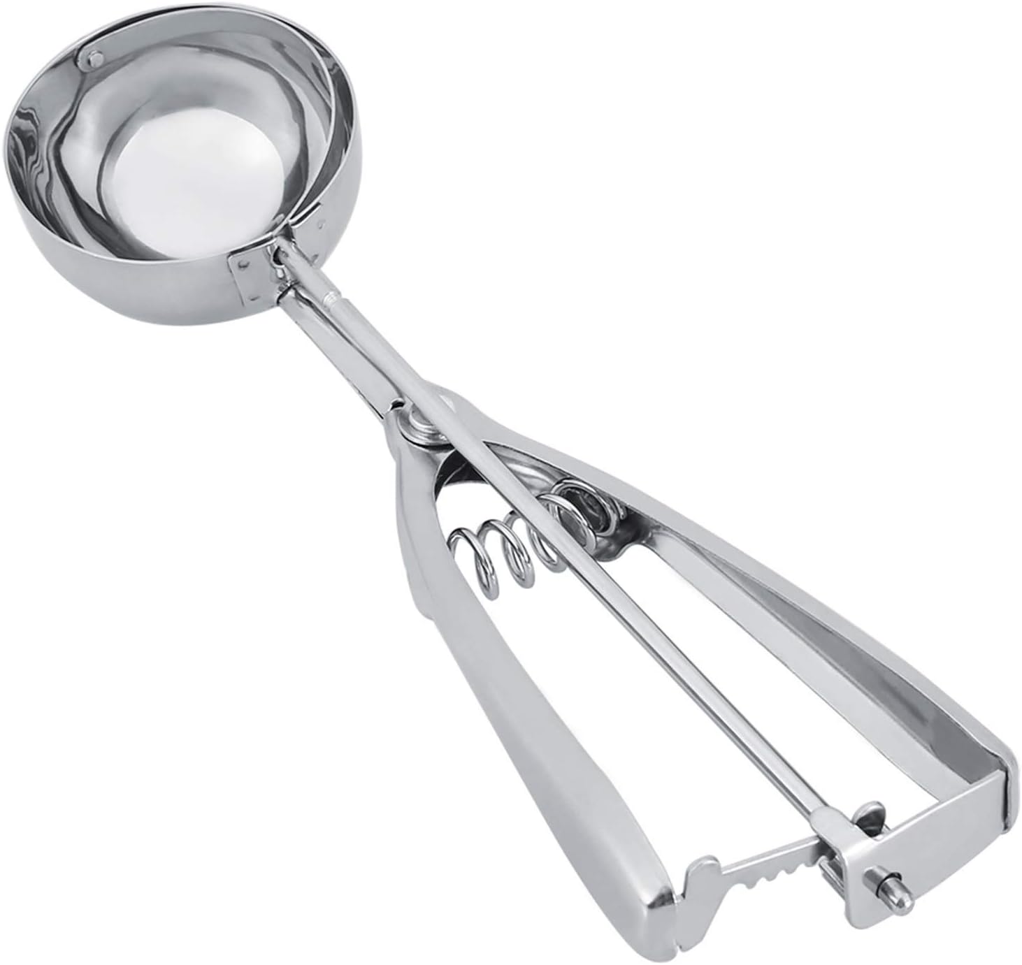 Tbest Edelstahl-Eisportionierer mit 6 Cm Melonenschaufel, Ergonomischer Griff für Zuhause, Restaurant, Salon, Rostfrei, Leicht zu Reinigen (4CM)