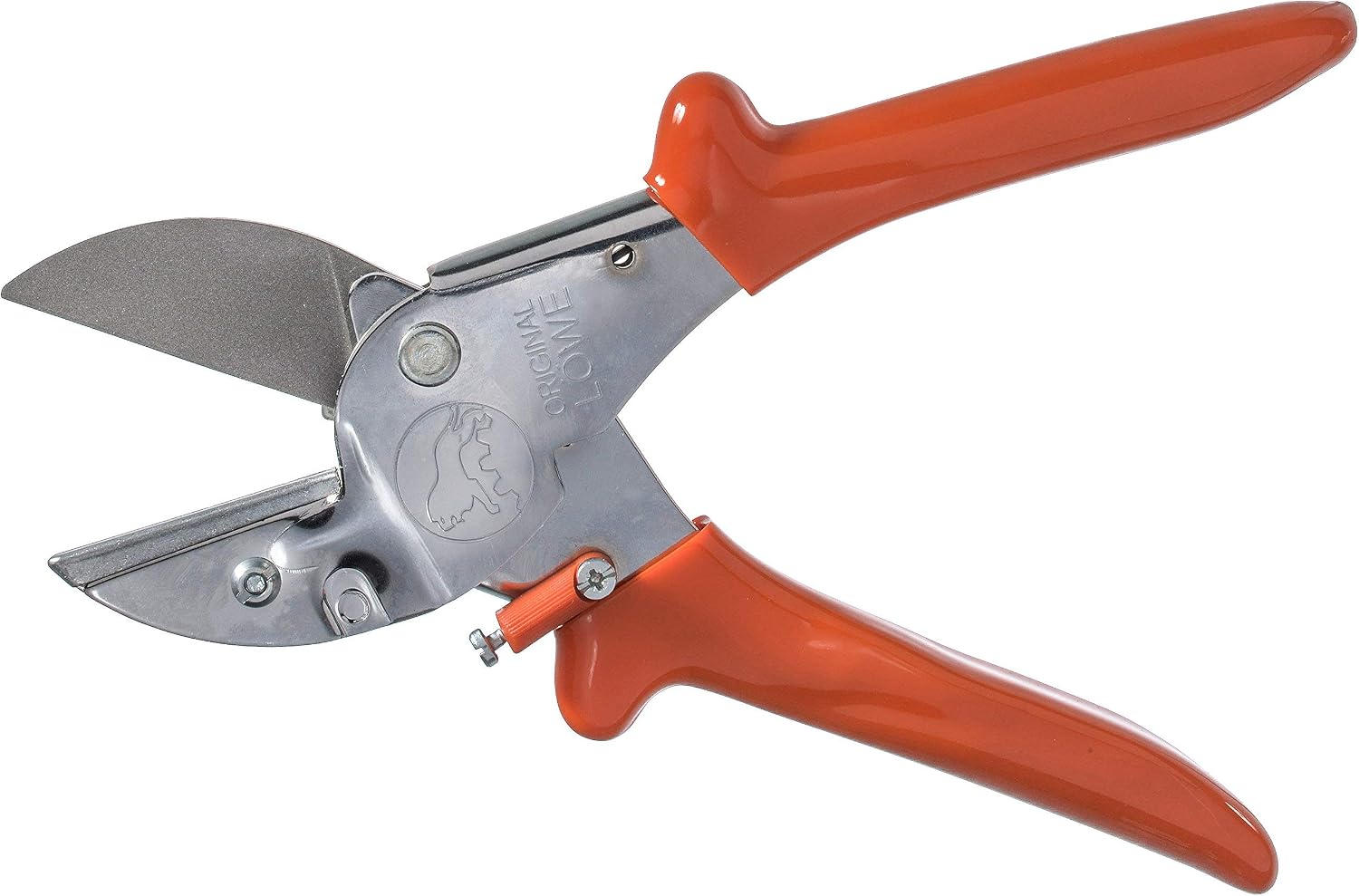 Original LÖWE 2 Profi Amboss Gartenschere 2.104 mit stufenloser Griffweitenverstellung - scharfe Schere mit Stahl-Klinge und Antihaftbeschichtung für Schneidarbeiten an Obstbäumen
