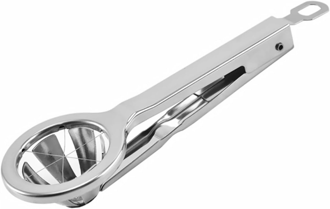 Eierschneider aus Edelstahl Handlicher Eierschneidewerkzeug Multifunktionaler Eier Obstschneider Praktische Küchenhilfe für Gekochte Eier und Weiche Früchte Rutschfest und