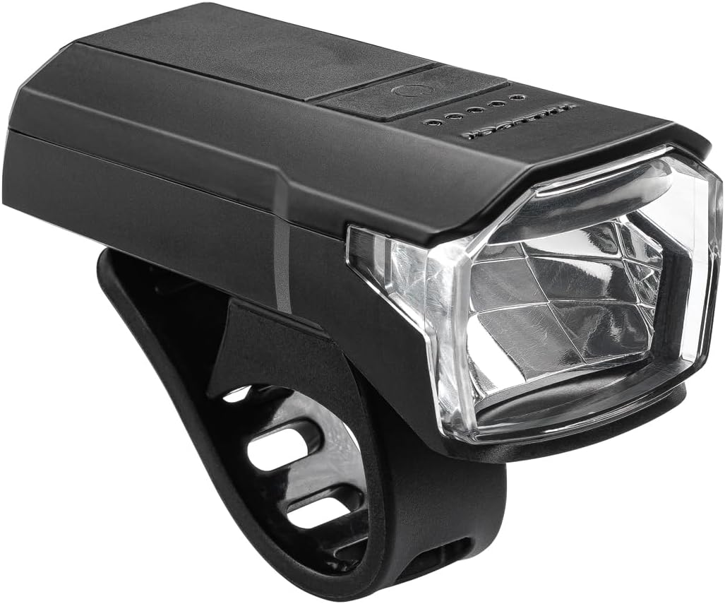 TRELOCK Fahrradlicht LS 480 LIGHTHAMMER 80 LUX – USB Ladefunktion – 100 m Sichtweite – 20 Stunden Leuchtdauer – LED Batterieindikator – StVZO zugelassen
