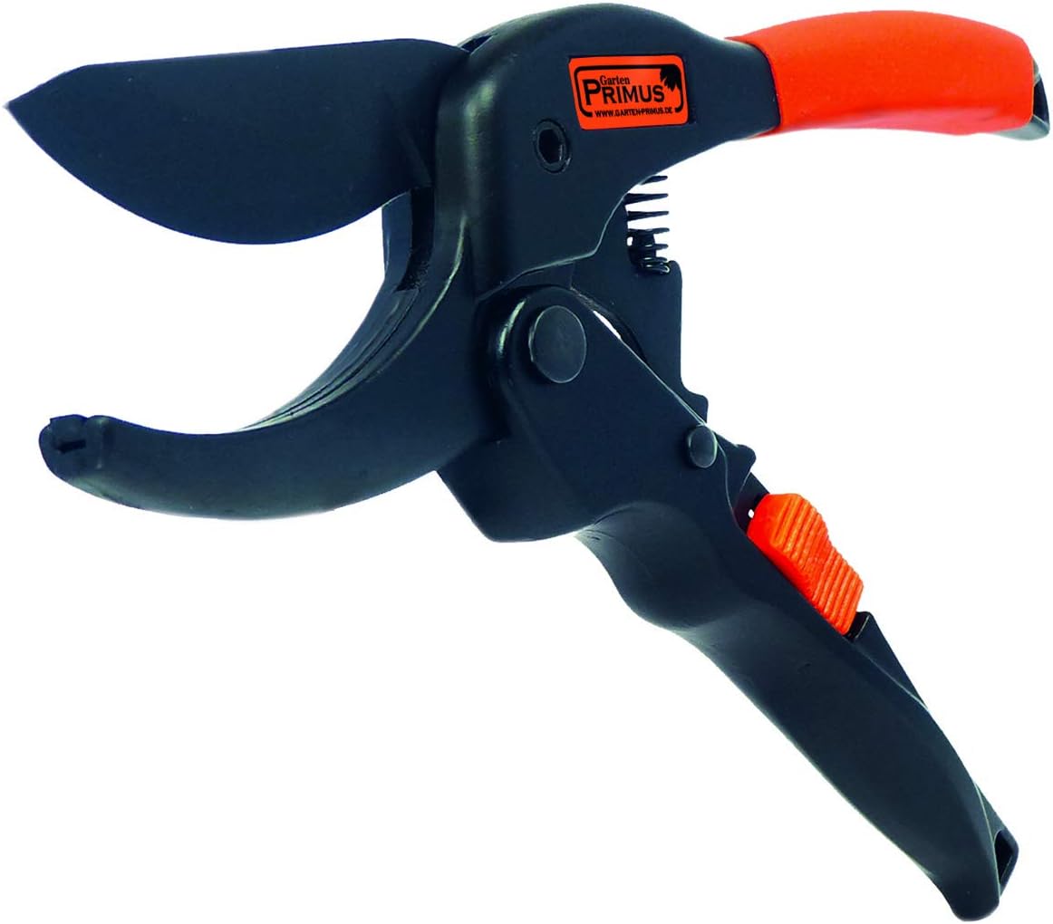 Garten Primus Gartenschere, Rosenschere, Rebschere, Astschere, PowerGleitschere, schwarz/orange, 22 x 5,5 x 1,6 cm, 01000
