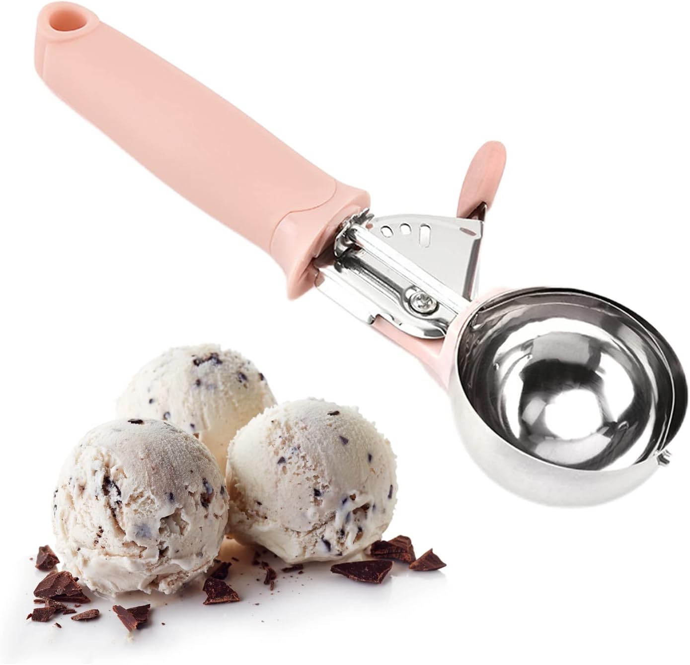 Professioneller Eislöffel, Hartes Eis Eisportionierer, Ice Cream Scoop, Rosa Eisportionierer, für Eiskugeln, Fruchtbällchen Ausgraben, Keksbällchen Ausgraben
