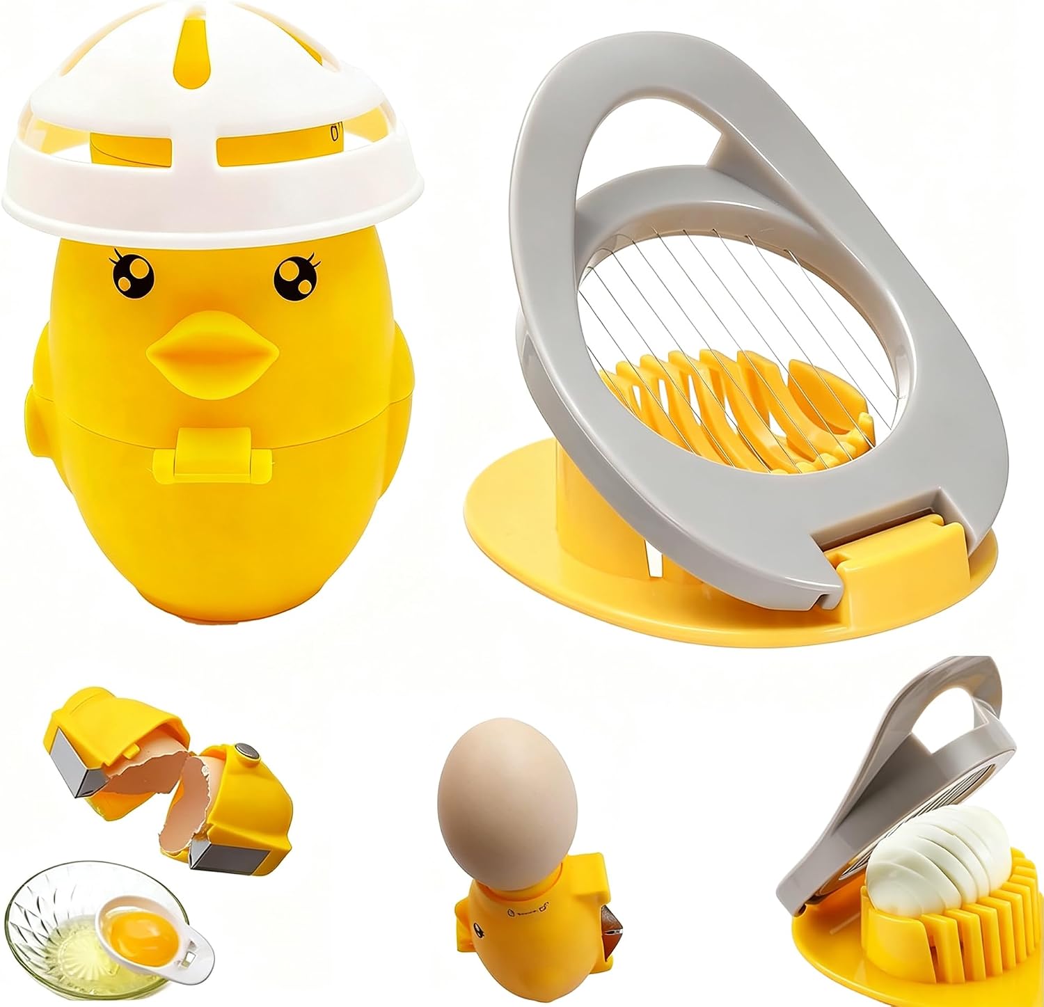 CHENNAN 5-in-1 Eierschalenöffner Mit Eierschneider Für Haushalt