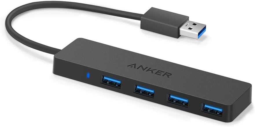 Anker 4-Port USB 3.0 Flacher Datenhub,Datensynchronisierung mit biszu 5Gbps