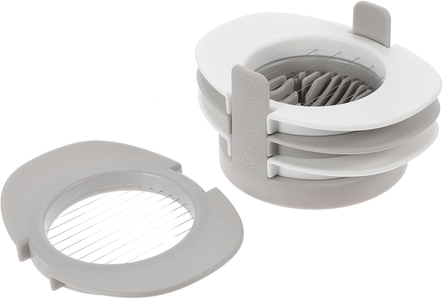 Eierschneider aus Edelstahl 3-in-1 mit Silikon, für Küche und Backen