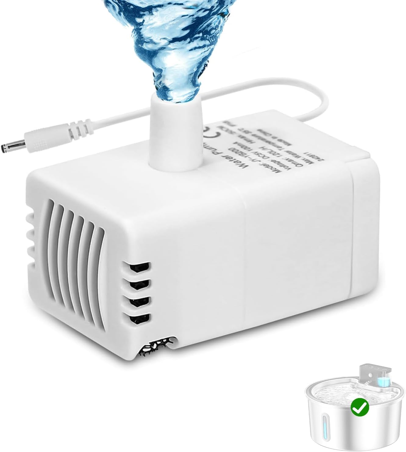 PawPoll Katzenbrunnen Pumpe, Wasserpumpe Ersatzpumpe für PawPoll PW-D03 Katzenbrunnen Kabellos, JY-YB200