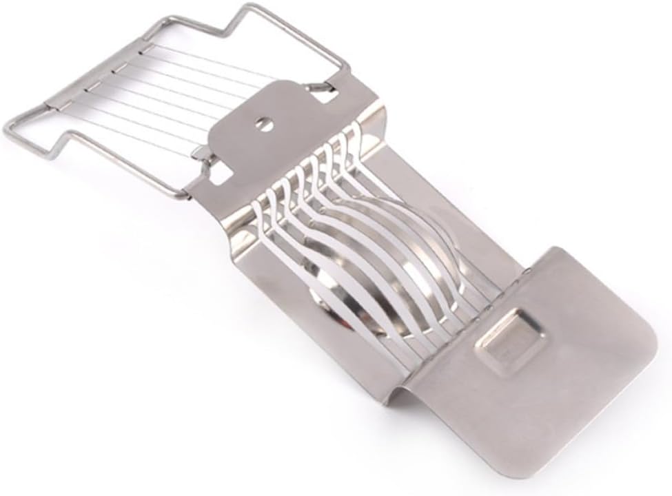 Eierschneider aus Edelstahl mit Schneiddrähten, Silber