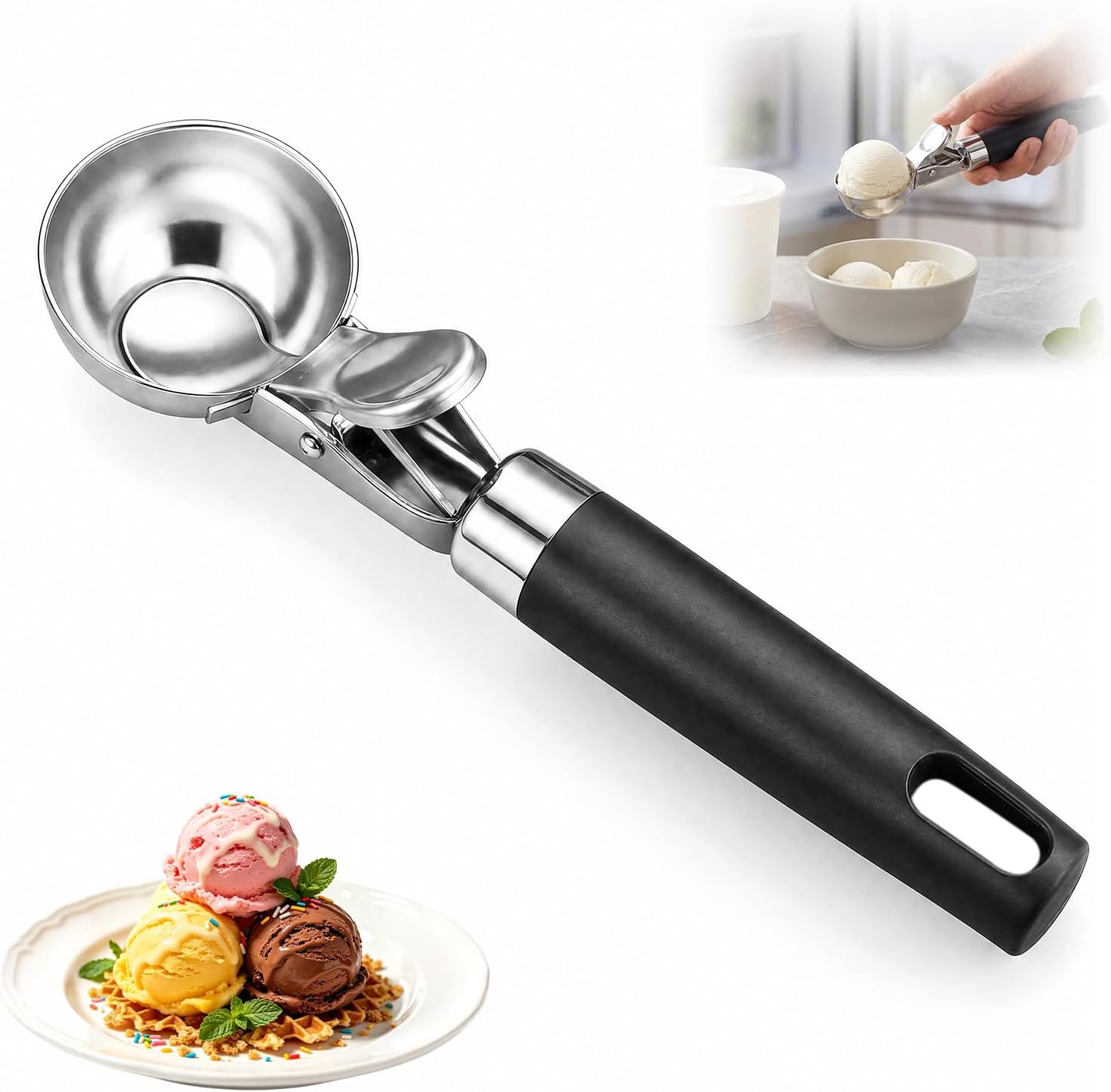 Ø 4.8cm Eisportionierer Edelstahl, Eiskugelportionierer
